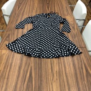 Nasty Gal Black dress with white pink a dots